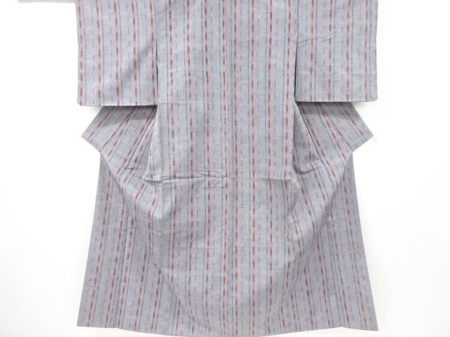 リサイクル　縞織り出し手織り紬着物